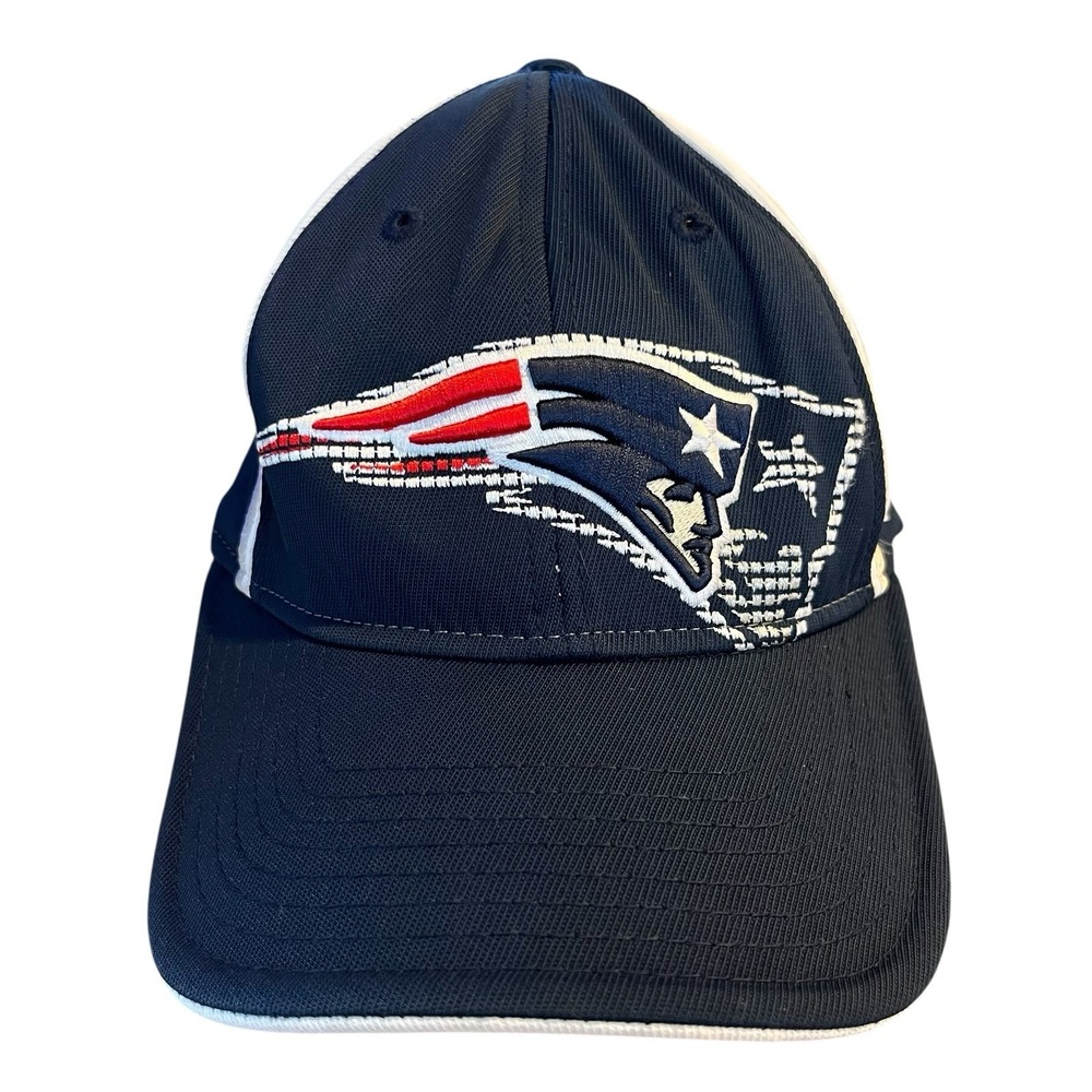 New England Patriots Hat Reebok Youth Fitted Stretch Cap Blue NFL Football Boys